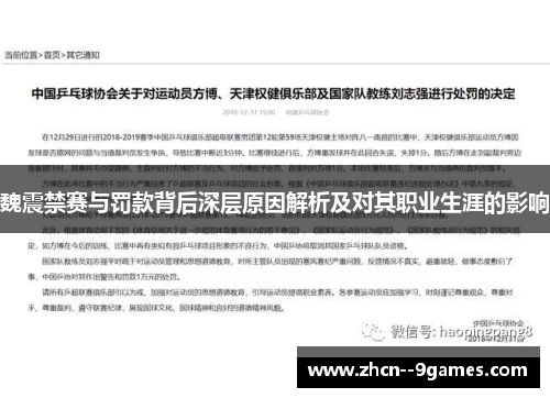魏震禁赛与罚款背后深层原因解析及对其职业生涯的影响 魏震禁赛与罚款背后深层原因解析及对其职业生涯的影响